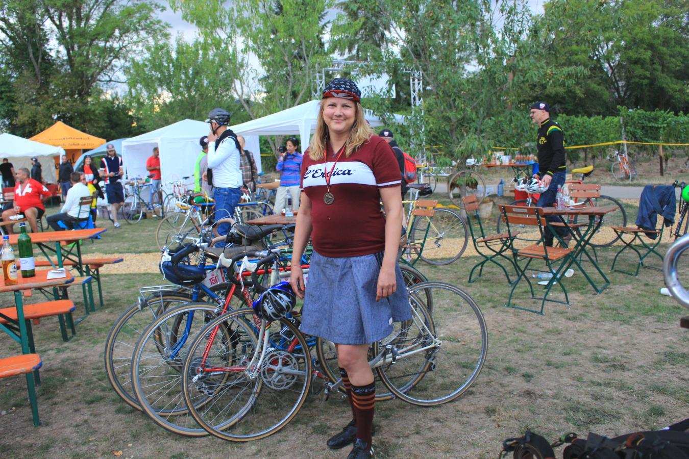 Frau bei Eroica Germania 2018