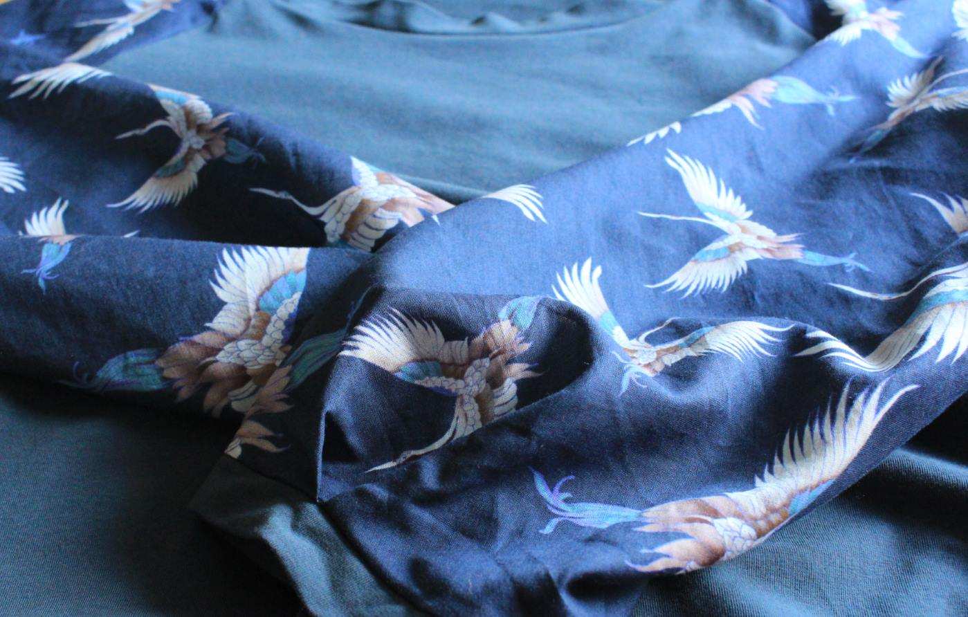NIX Mode aus Berlin, Bluse mit Kraniche