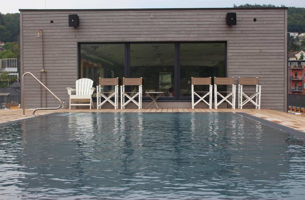 Pool with a view at SPA Hotel Papa Rhein Bingen bei Frankfurt