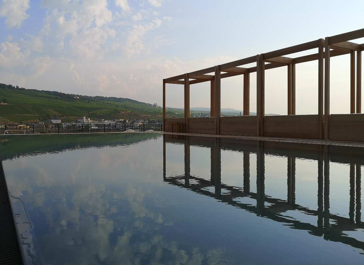 Pool with a view at SPA Hotel Papa Rhein Bingen bei Frankfurt
