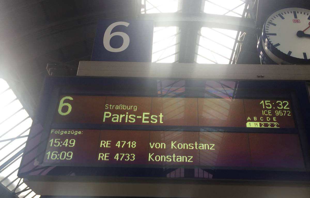 Anreise Paris per Bahn