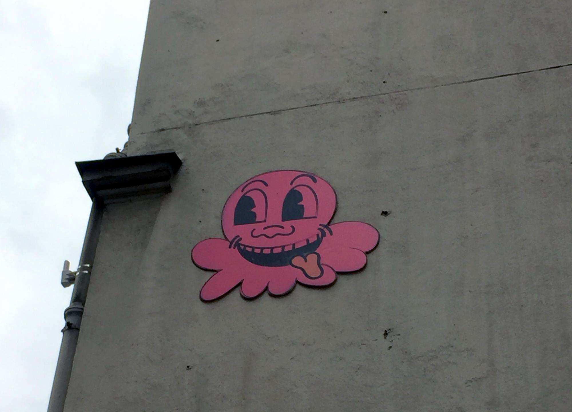 Graffiti mit Zunge raus